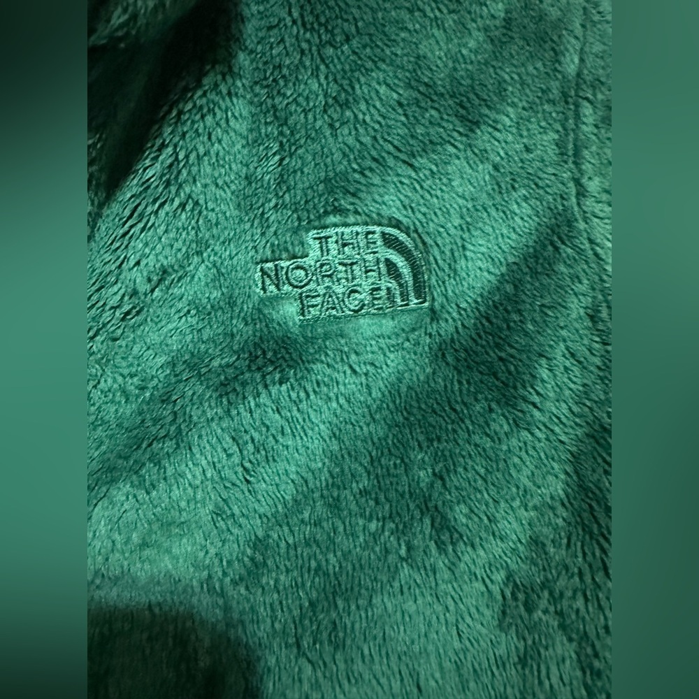 THE NORTH FACE OSITO FULL ZIP JACKET Emerald Green Jewel Tone Womens S Fuzzy EUC - Picture 4 of 7
